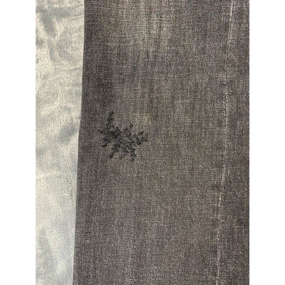 Lauren Ralph Lauren Jeans Women's Size 4 Black Denim Embroidered Patchwork RARE - Picture 9 of 14